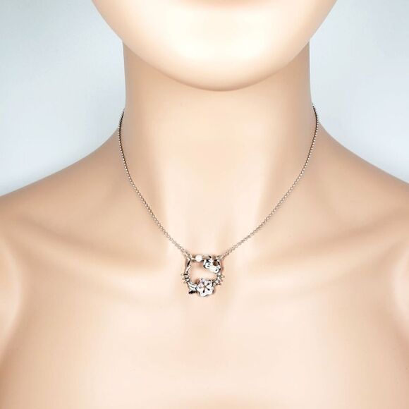 Brand New Hello Kitty With Pink Sakura Pearl Necklace - Picture 2 of 7